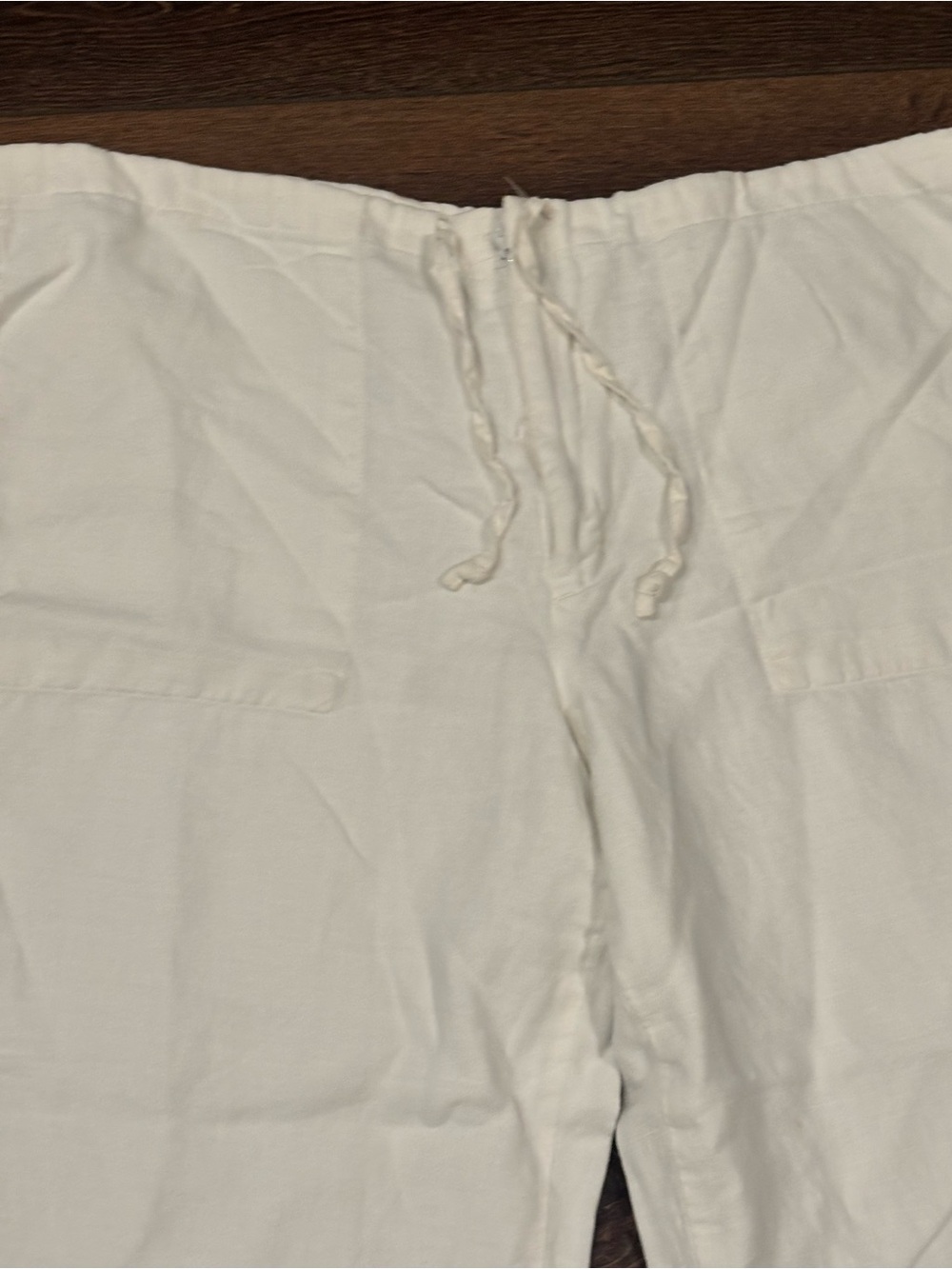 GAP White Wide-Leg Drawstring Utility Pants - Picture 4 of 6